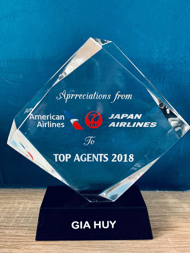 American Airlines và Japan Airlines vinh danh đại lý Gia Huy trong chương trình Top Agents Award 2018